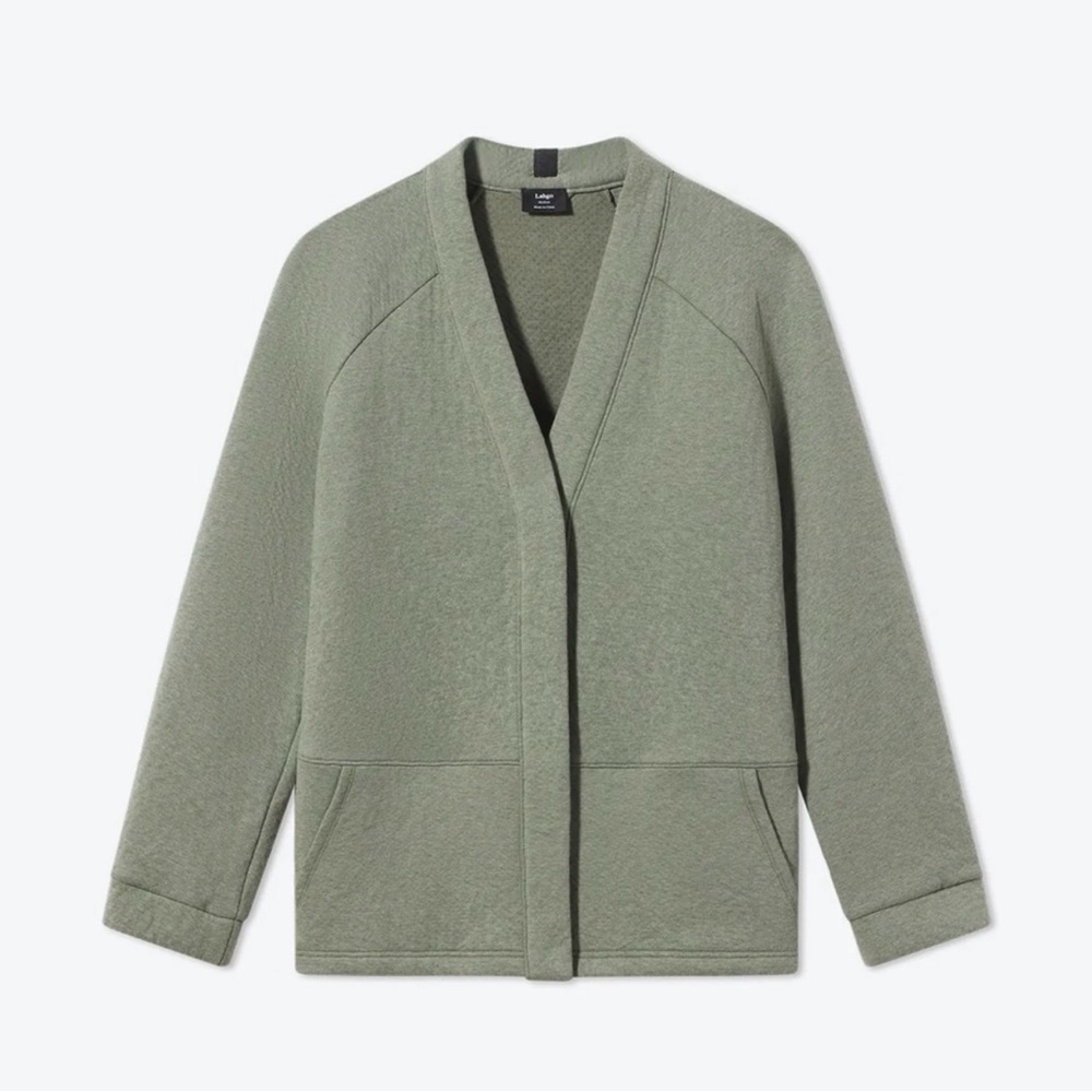 Lunya lahgo restore double faced cardigan M GREEN